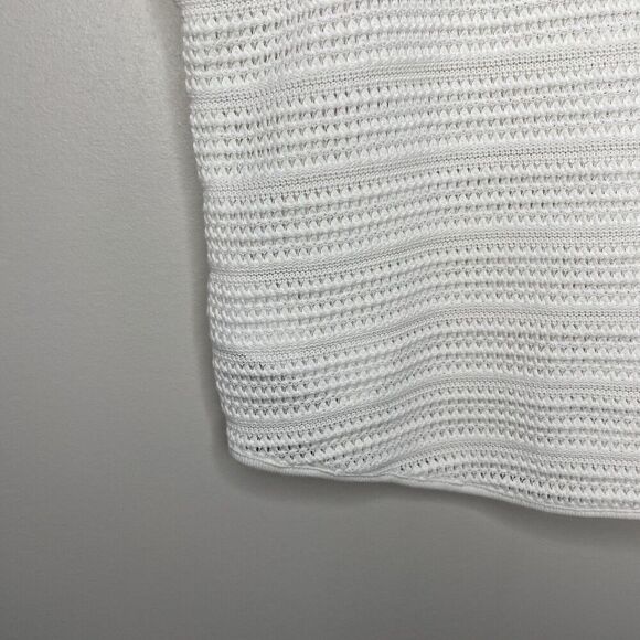 MADEWELL Cutaway Tank Women Small Crochet Knit Sleeveless Top Ivory NR243 - Picture 7 of 10